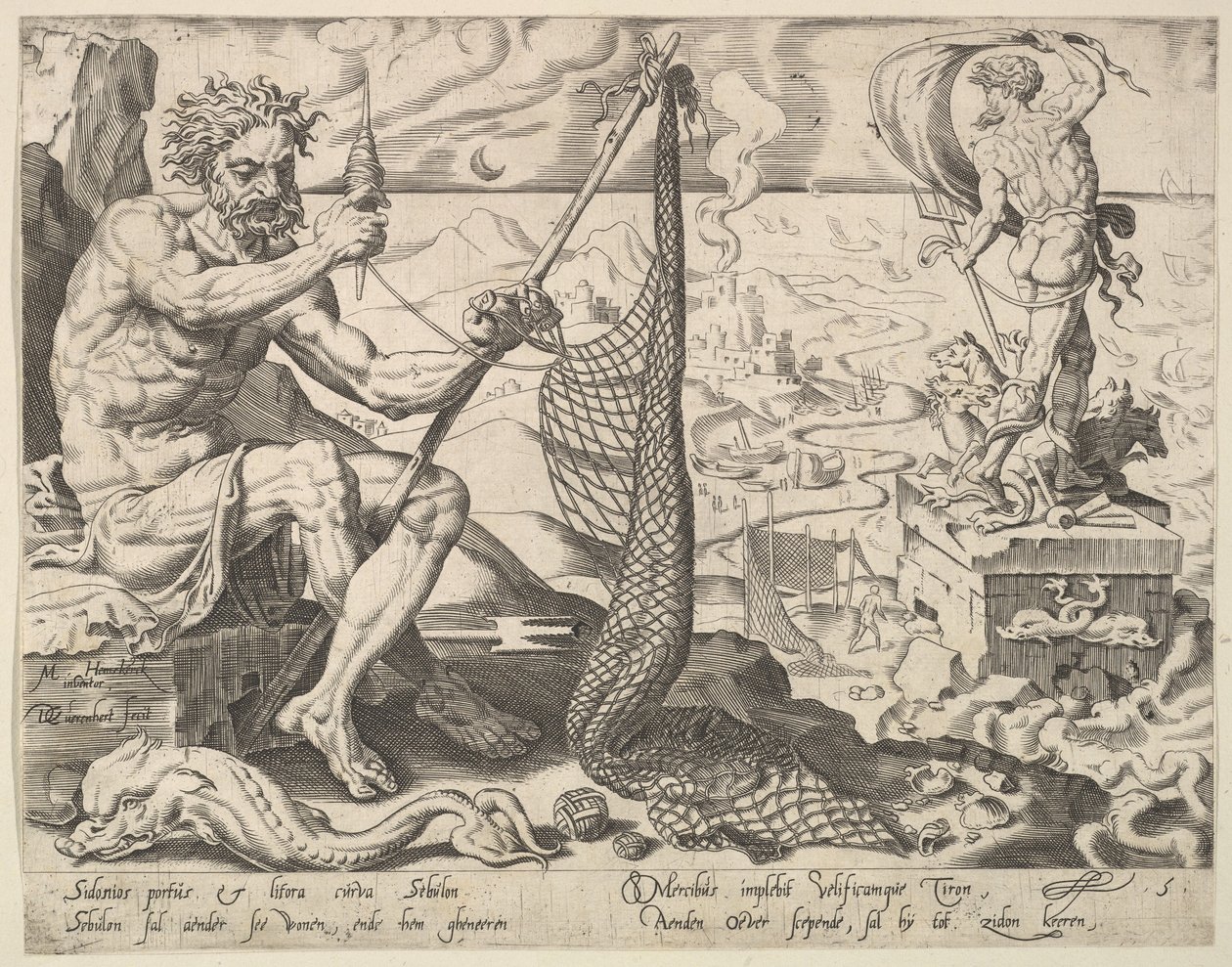Zebulon, sarjasta Kaksitoista patriarkkaa, 1550. tekijältä Dirck Volkertsen Coornhert