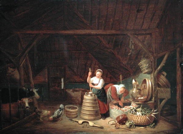 Dutch Barn (öljy paneelissa) tekijältä Dirck Wyntrack