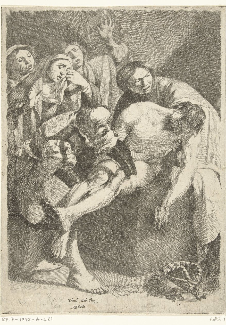 Kristuksen hautaus tekijältä Dirck van Baburen (attributed to)