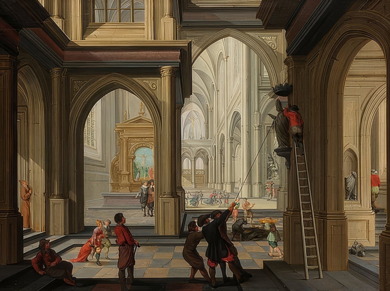 Ikonoklasmia kirkossa. 1630 tekijältä Dirck van Delen
