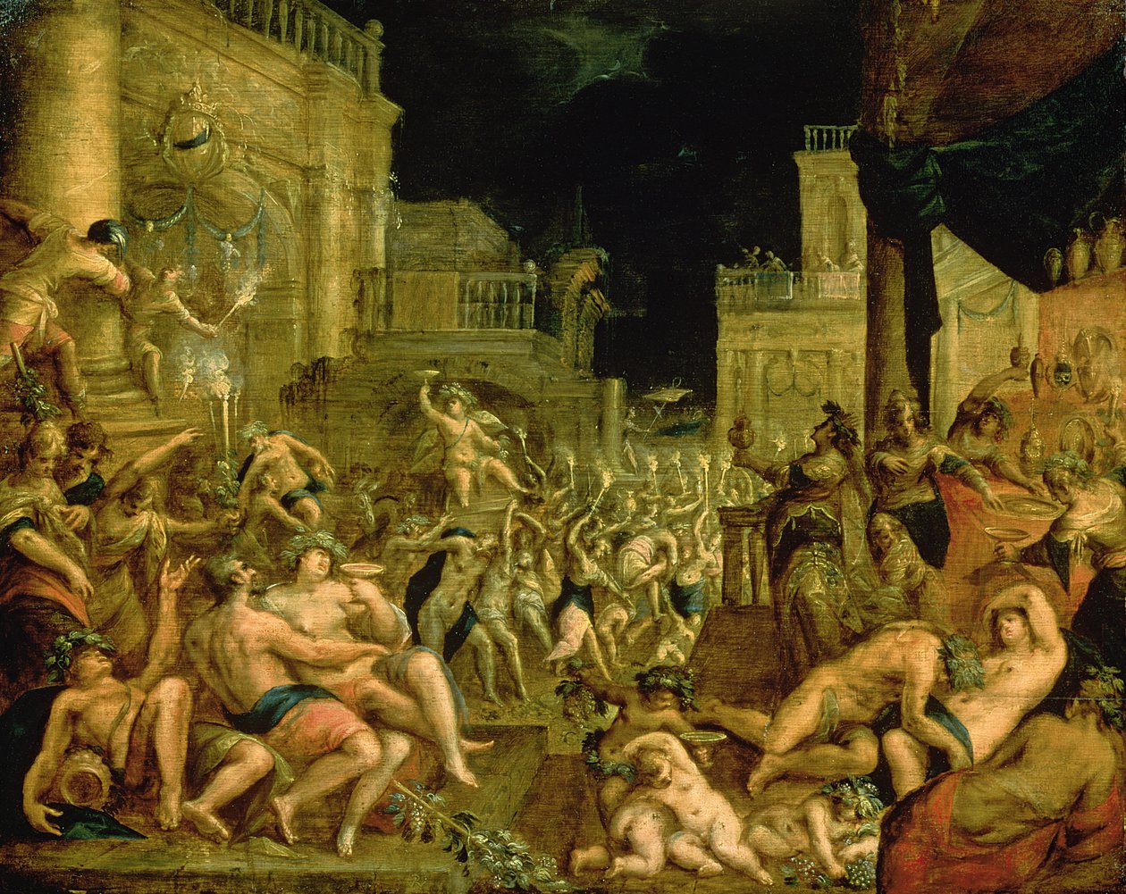 Bacchus Midasin hovissa tekijältä Dirk Valkenburg