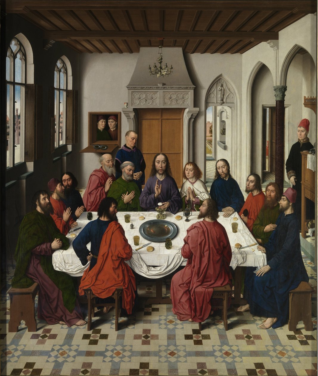 Viimeisen ehtoollisen alttaritaulun keskustaulu, 1464-1468 tekijältä Dirk Bouts