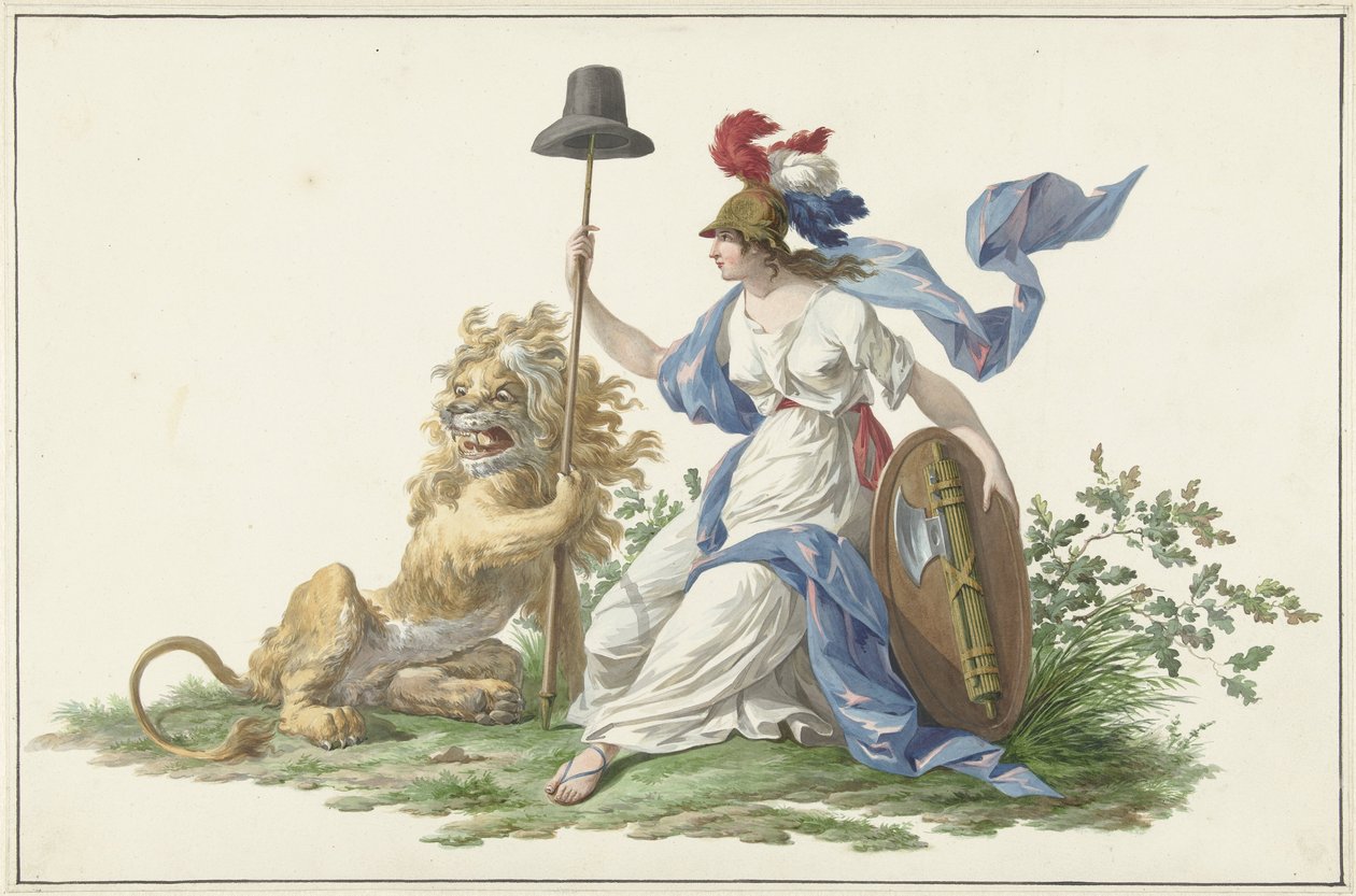 Malli Batavian laivaston lipulle, 1796 tekijältä Dirk Langendijk
