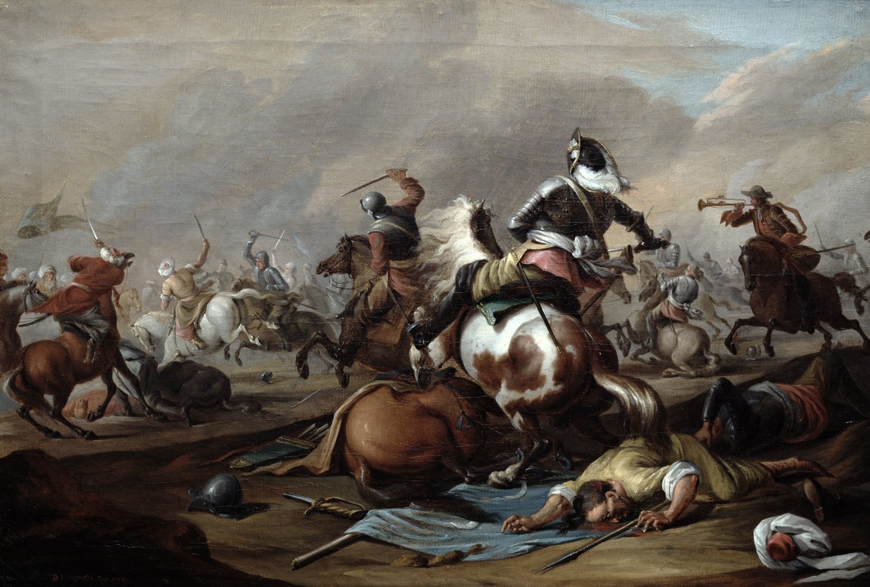 Ratsuväen yhteenotto, 1770 tekijältä Dirk Langendyk