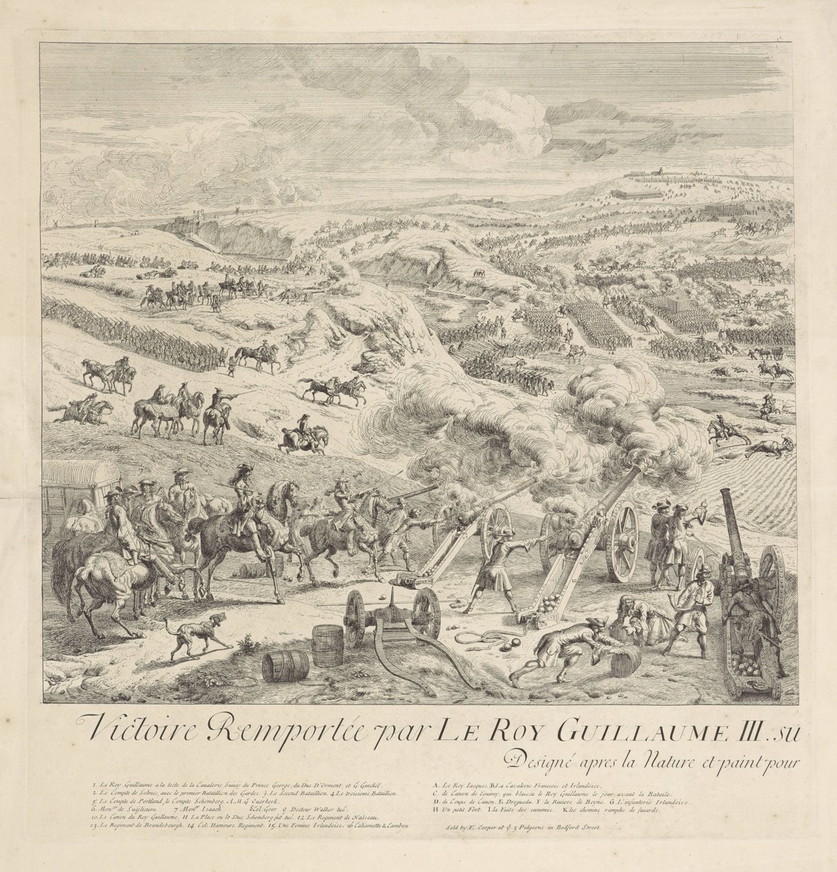 Droghedan taistelu Boynella, 1. heinäkuuta 1690 (vasen sivu) tekijältä Dirk Maas