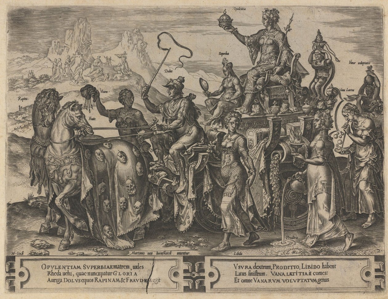 Rikkauksien voitto, 1564 tekijältä Dirk Volkertsz. Coornhert