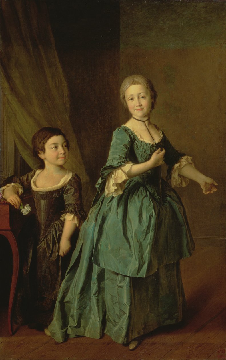 Feodosia Rževskajan (1760-95) ja Nastasia Davydovan (s.1764) muotokuva 1772 tekijältä Dmitri Grigorievich Levitsky