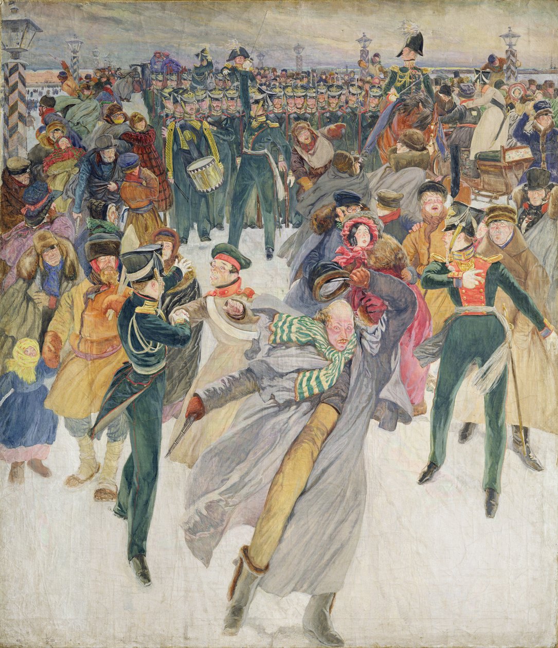 Decembrist Revolt (tempera kankaalle) tekijältä Dmitri Nikolayevich Kardovsky