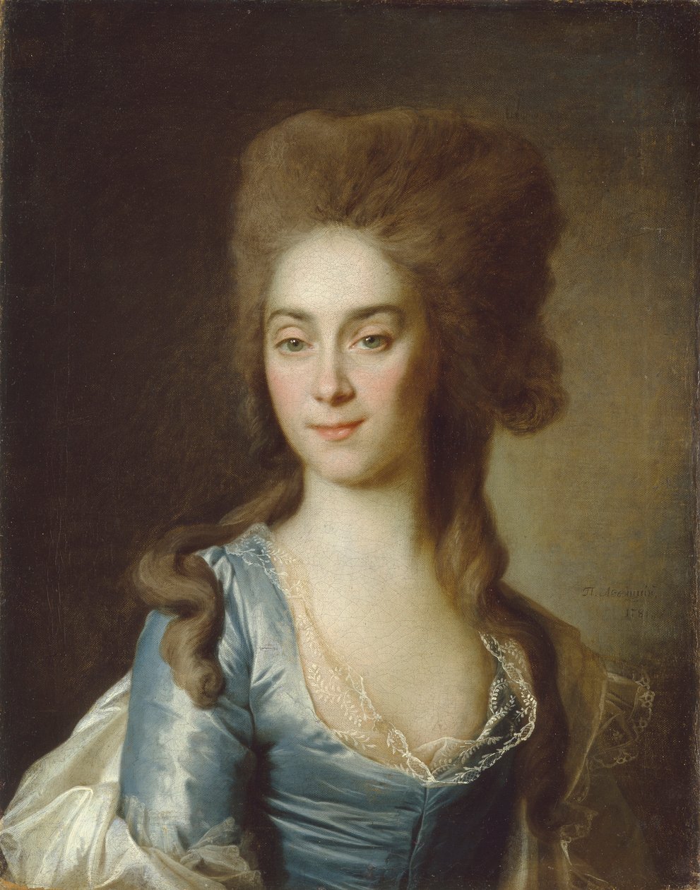 Muotokuva Tatjana Petrovna Raznatovskajasta, os Rezvaya, 1781 tekijältä Dmitri Grigorievich Levitsky