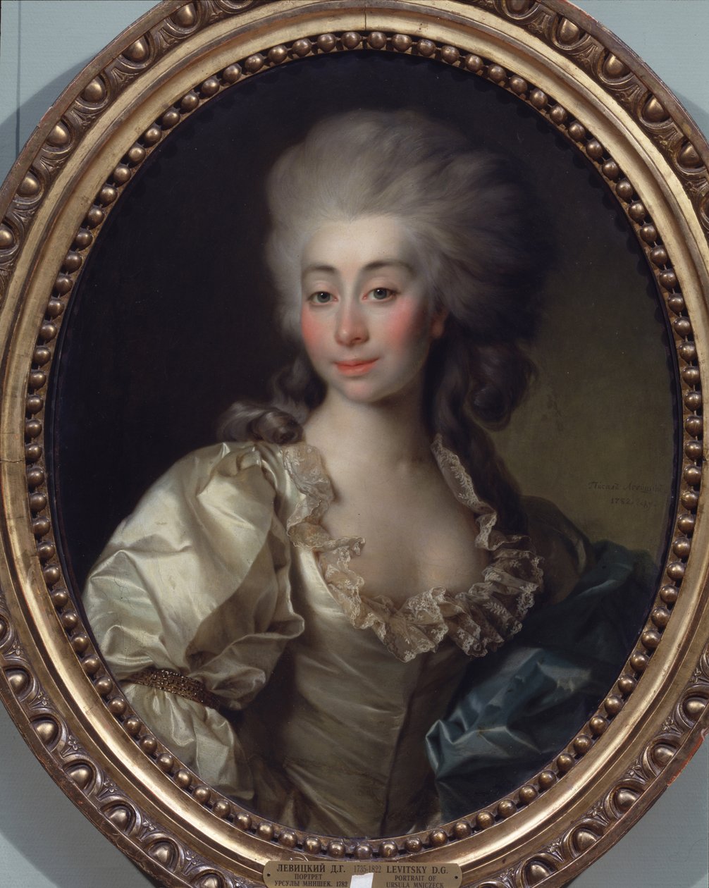Ursula Mniszeckin muotokuva, 1782 tekijältä Dmitri Grigorievich Levitsky