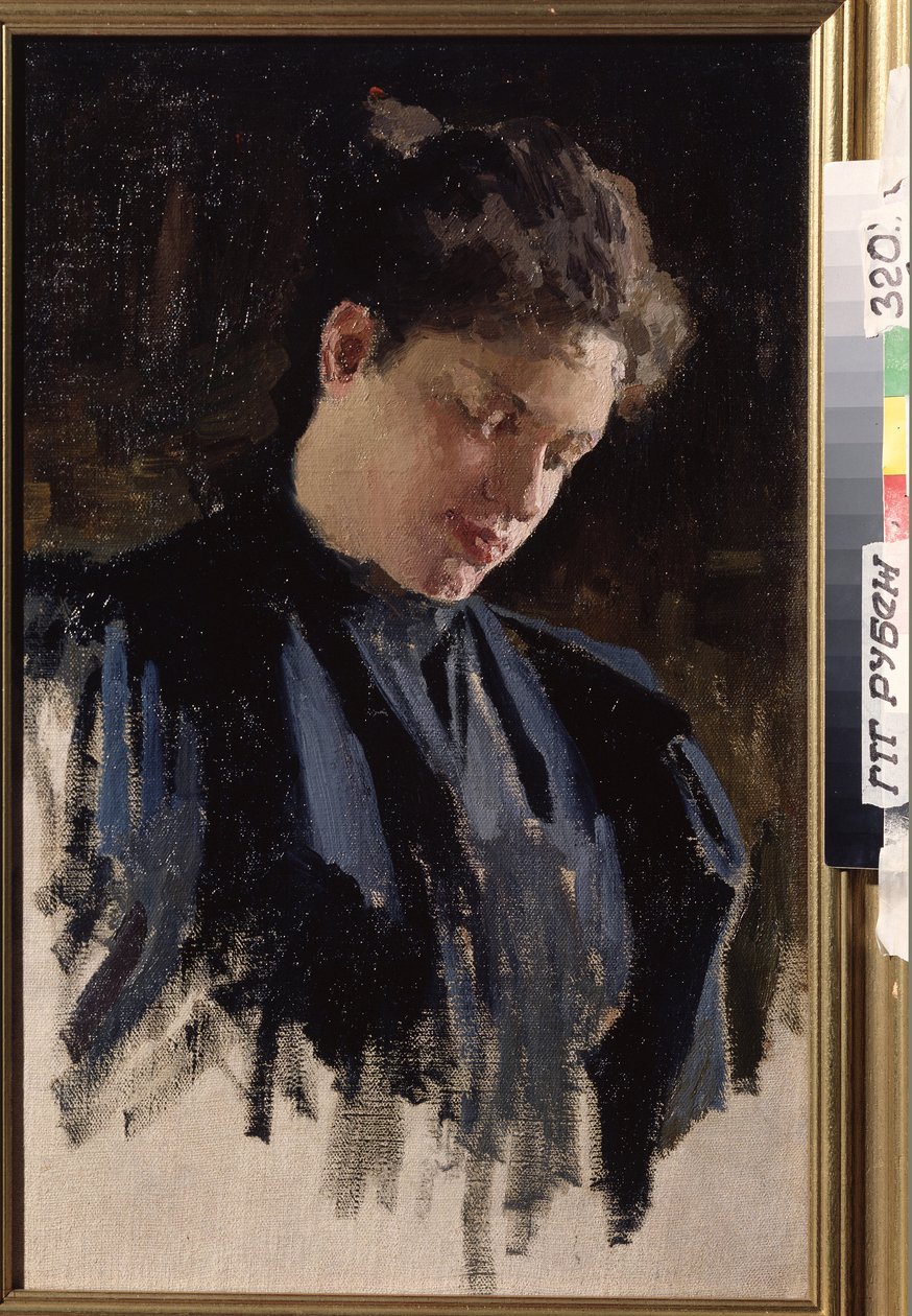 Taiteilija Olga Ludvigovna Della-Vos-Kardovskaja (Della Vos Kardovskaja) (Della Vos Kardovskaja) (Della-Vos-Kardovskaja) (1875-1952) muotokuva. (Taiteilija O. Della Vos Kardovskajan muotokuva). Dmitri Nikolajevitš Kardovskin (Kardovskin) kuva (1866- tekijältä Dmitri Nikolayevich Kardovsky