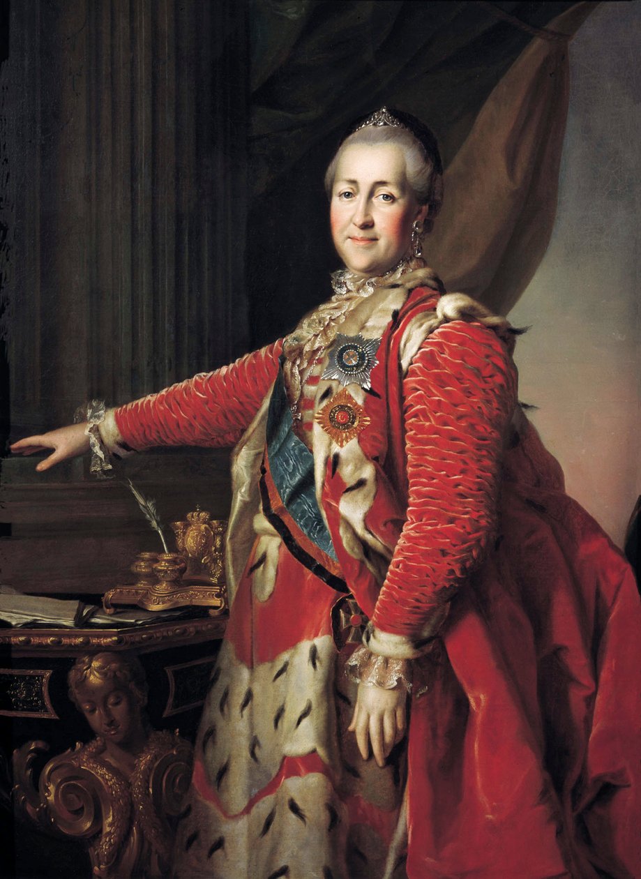 Katariina Suuri, Venäjän keisarinna, 1782. tekijältä Dmitri Grigorievich Levitsky