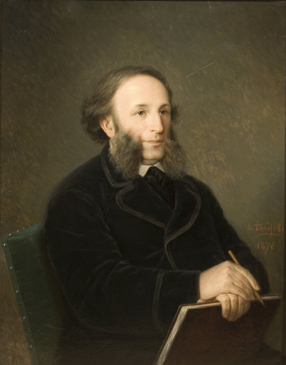Taiteilija Ivan Aivazovskin muotokuva 1817-1900, 1879 tekijältä Dmitry Mikhaylovich Bolotov