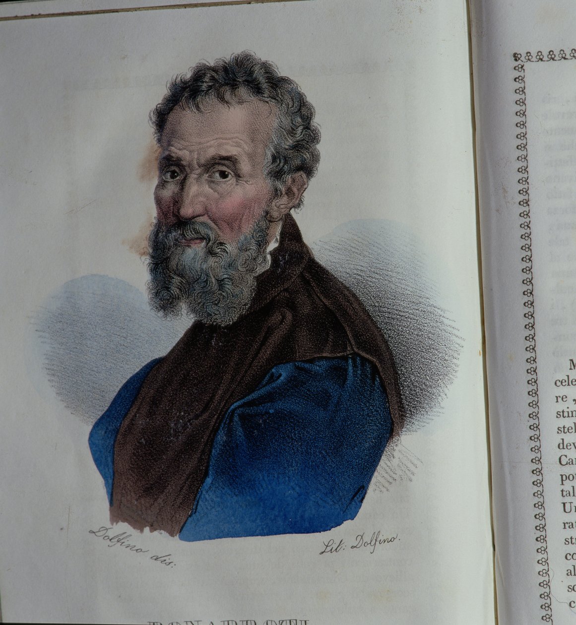 Michelangelo Buonarrotin (1475-1564) muotokuva tekijältä Dolfino
