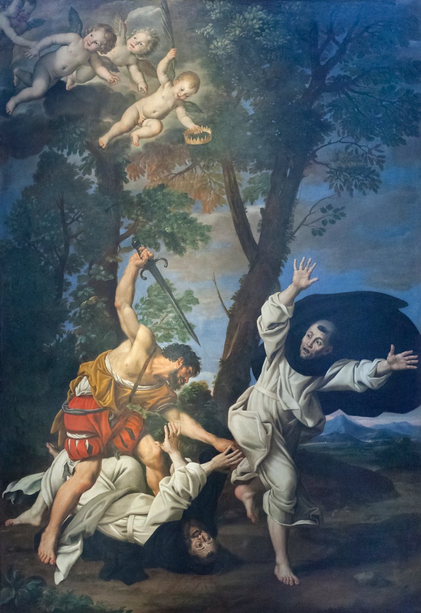 Pyhän Pietarin marttyyrikuolema Veronasta tekijältä Domenichino (1581 1641)