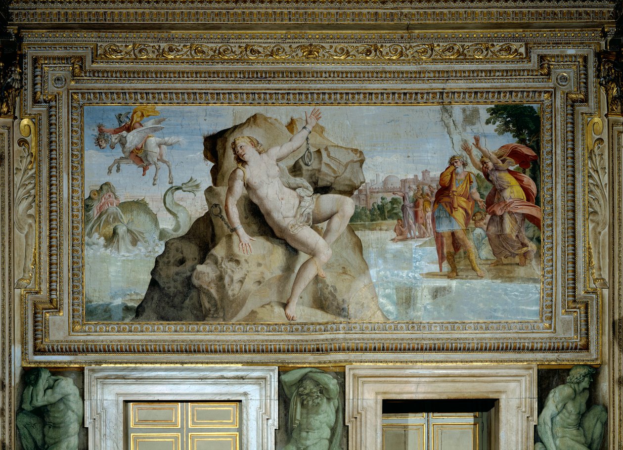 Ang Andromeda na Inaalok sa Sea Monster ay Pinalaya ni Perseus Finn tekijältä Domenichino