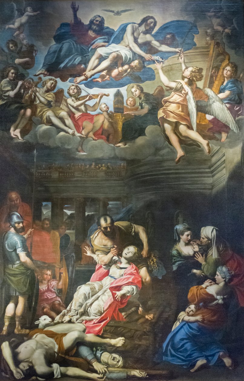 Pyhän Agnesin marttyyrikuolema tekijältä Domenichino (1581 1641)