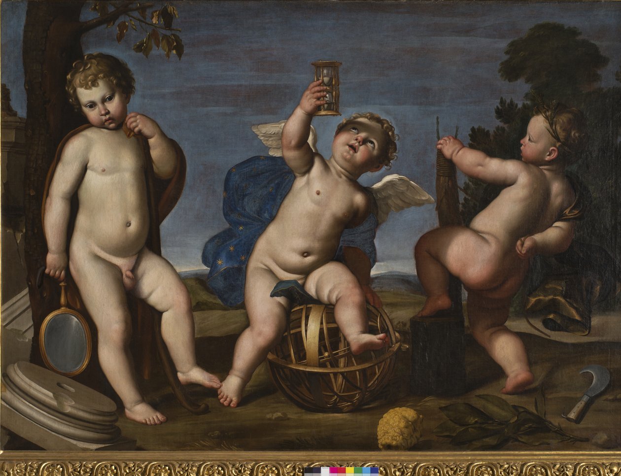 Maatalouden, tähtitieteen ja arkkitehtuurin allegoria, 1620-25 tekijältä Domenichino