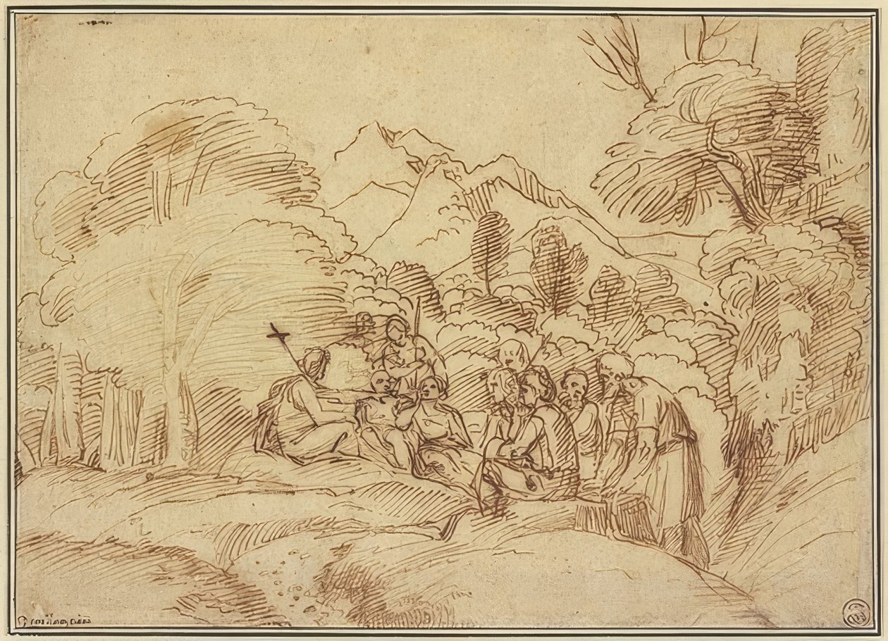 Johannes saarnaa erämaassa tekijältä Domenichino