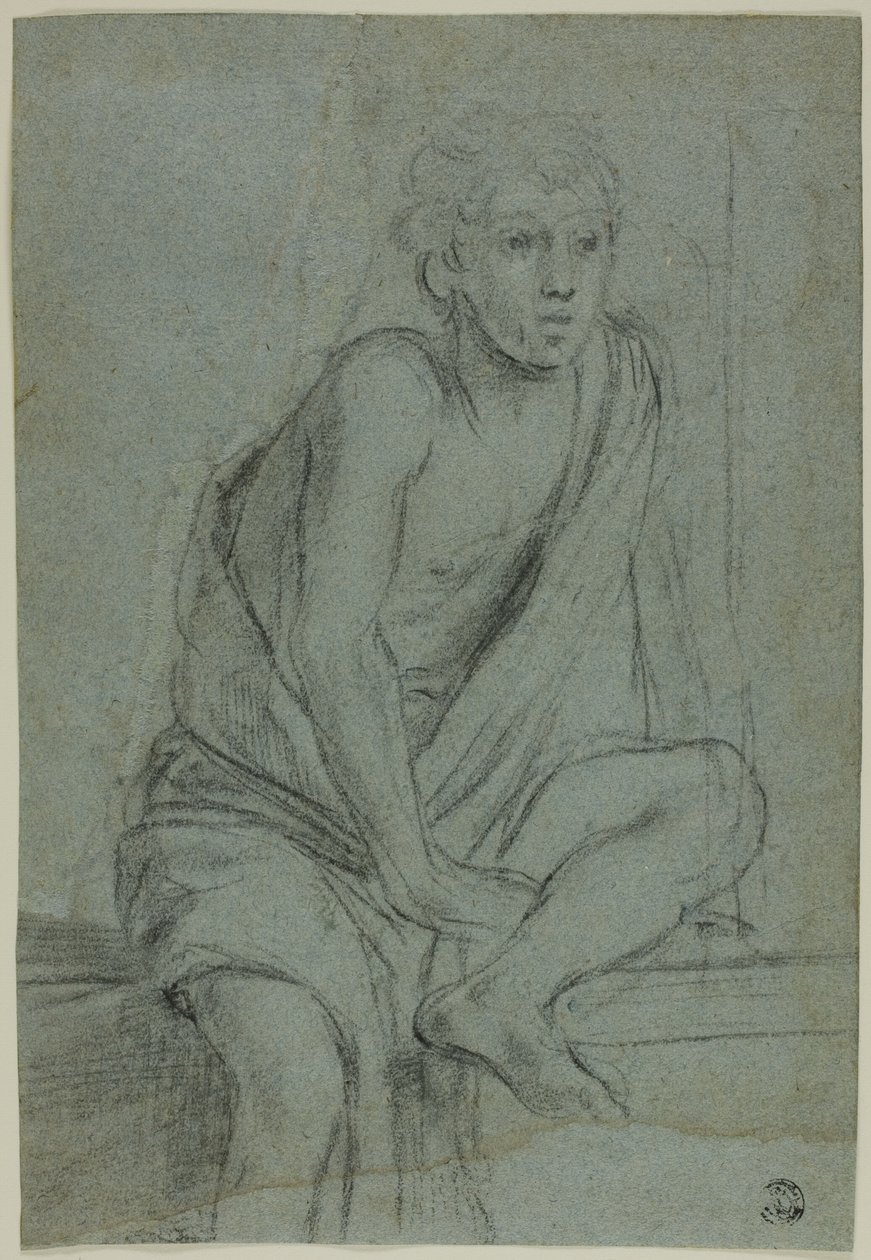 Istuva nuoriso: Tutkimus Pyhän Andreaksen liputusta varten tekijältä Domenichino
