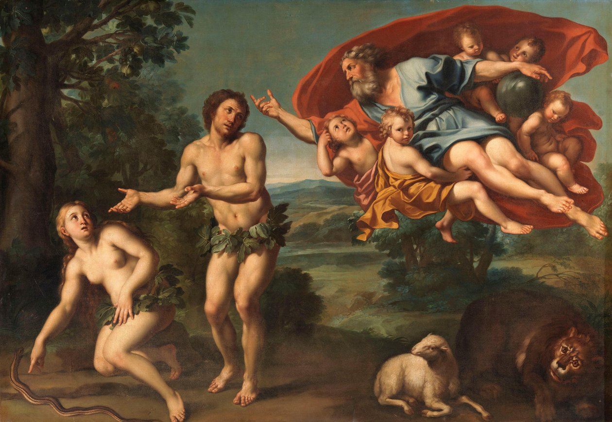 Aadamin ja Eevan karkotus tekijältä Domenichino