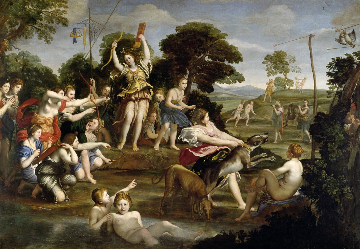Dianan metsästys, 1616-17 tekijältä Domenichino