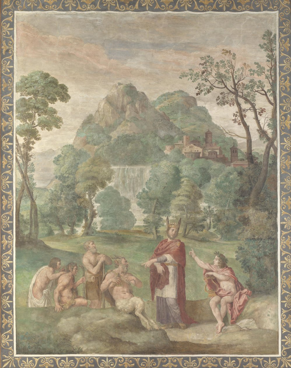 Midas Frescon tuomio Villa Aldobrandinista, 1617-1618 tekijältä Domenichino