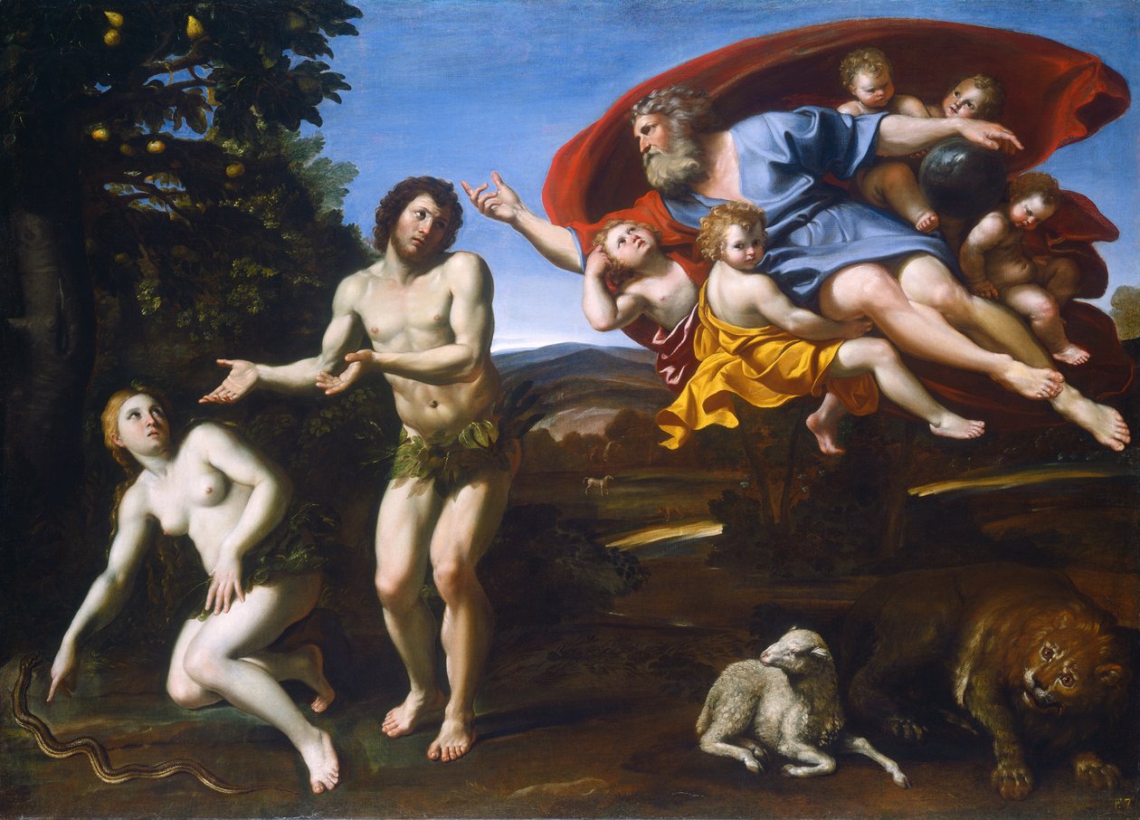 Aatamin ja Eevan nuhtelu tekijältä Domenichino