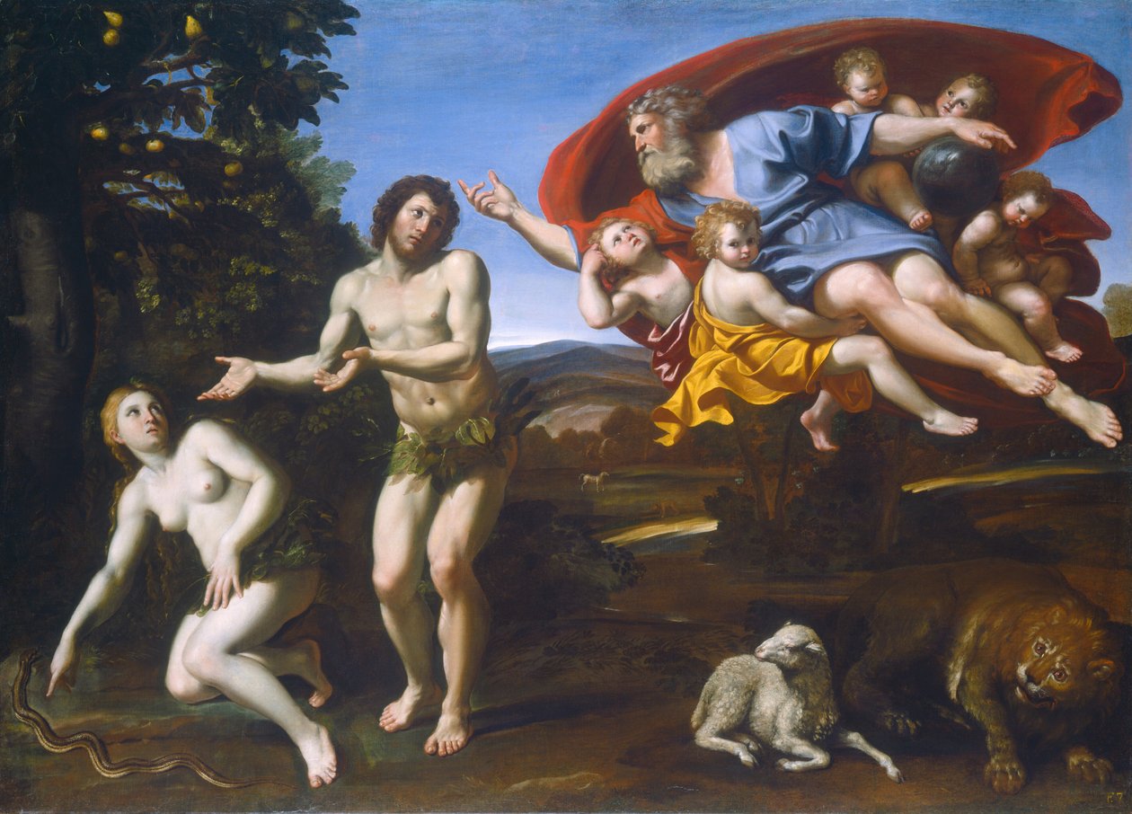 Aatamin ja Eevan nuhtelu tekijältä Domenichino