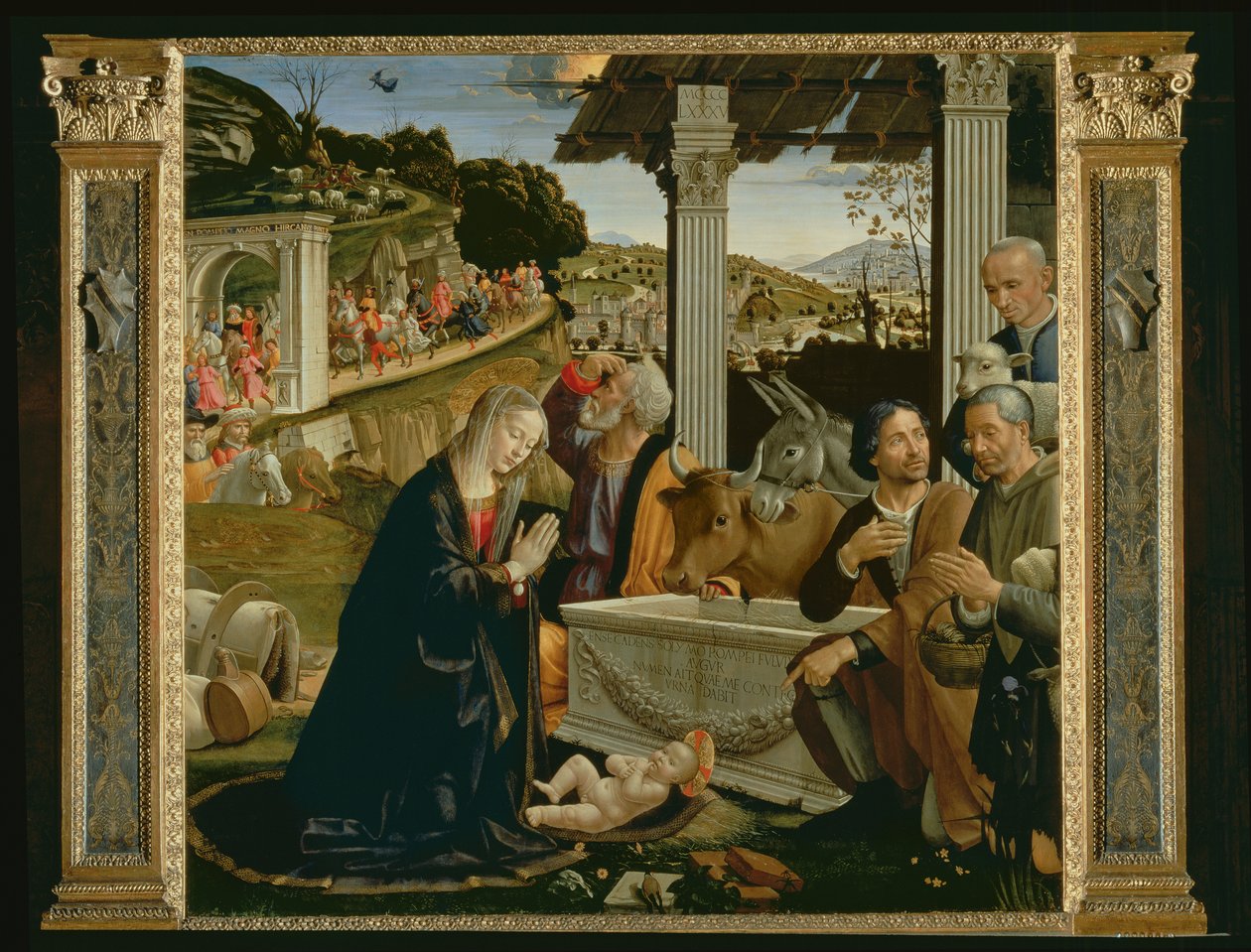 Paimenten palvonta, 1485 (katso lisätietoja 33456) tekijältä Domenico Ghirlandaio
