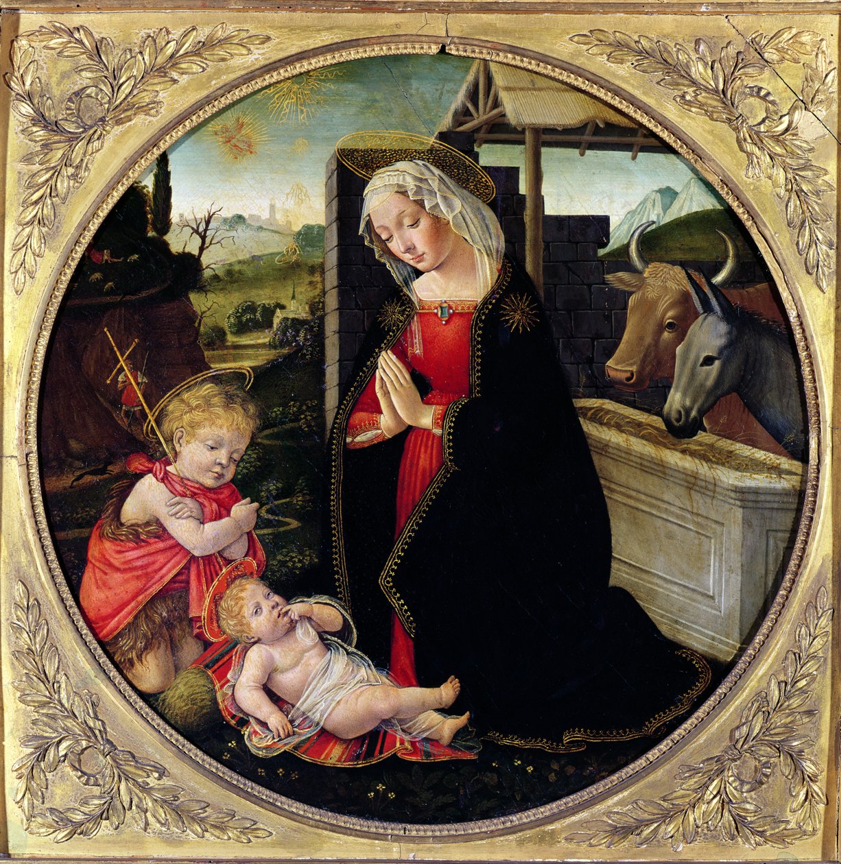 Madonna ja lapsi Pyhän Johannes Kastajan kanssa tekijältä Domenico Ghirlandaio