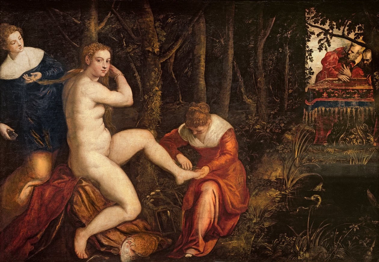 Susanna ja vanhimmat tekijältä Domenico Robusti Tintoretto