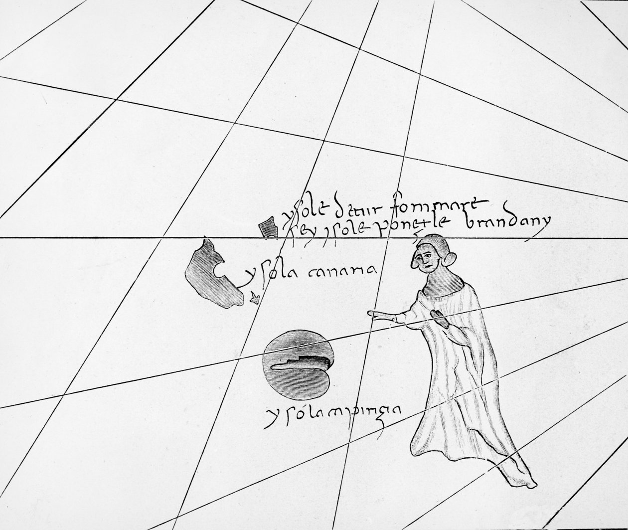 Saint Brendan, Pizzigani-portolaanin C19. kopiosta, 1367 tekijältä Domenico and Francesco Pizzigano