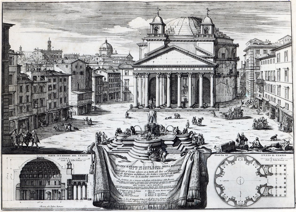 Piazza della Rotonda näköalalla Pantheonille tekijältä Domenico de