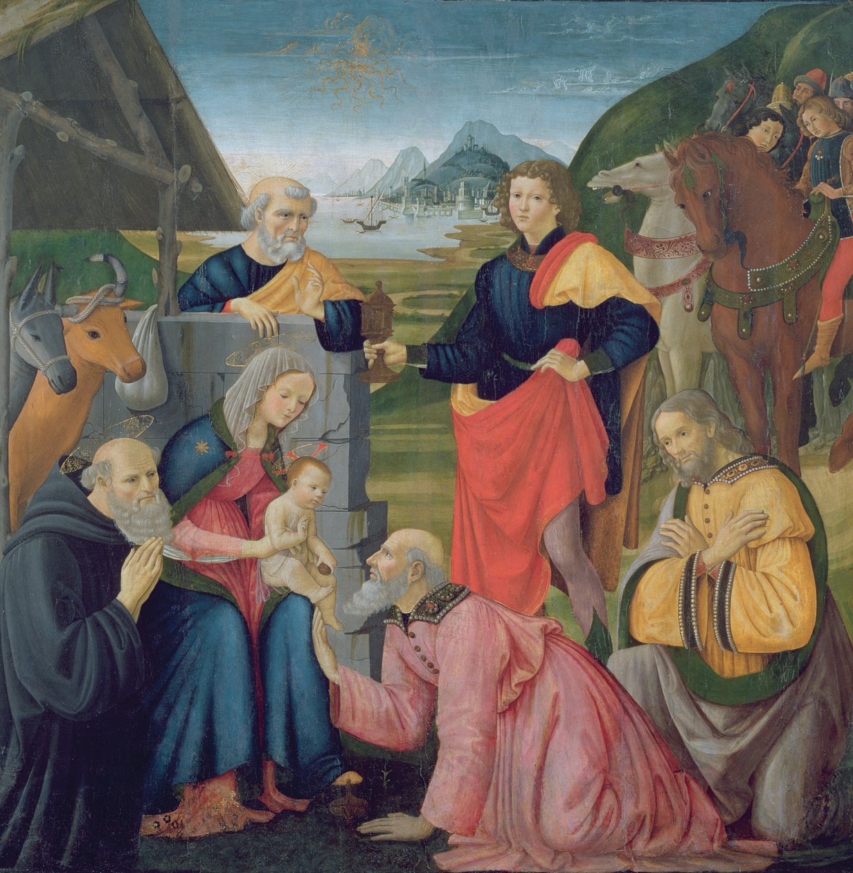 Taikaiden palvonta tekijältä Domenico Ghirlandaio