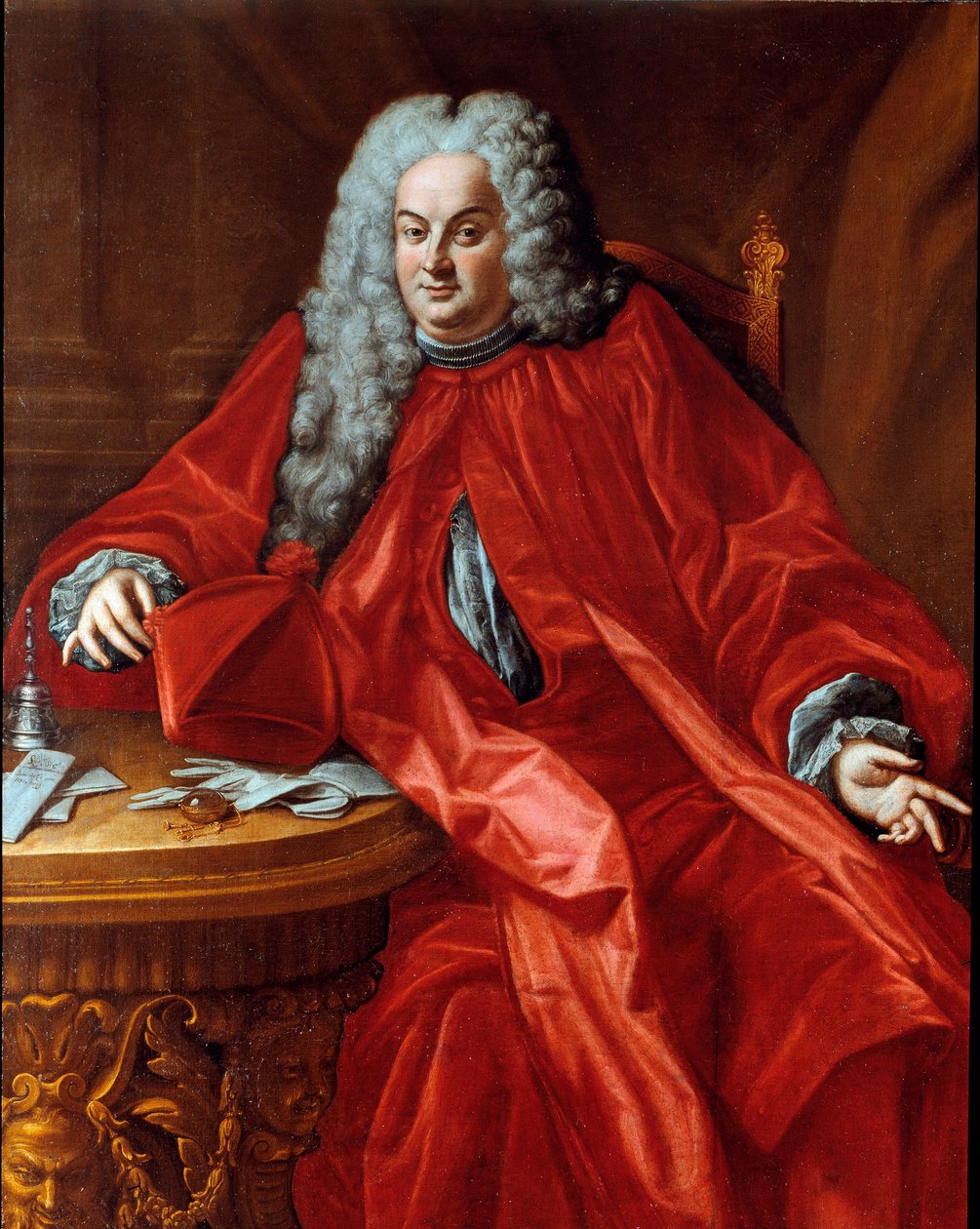 Geenitasavallan dogen Domenico Canevarin (1683-1745) muotokuva vuosina 1742-1744 Domenico Bocciardolle (1686-1746) kuuluva maalaus 1700-luvun su. 160x130 cm Sestri Levante, Galleria Rizzi tekijältä Domenico (attr.to) Bocciardo
