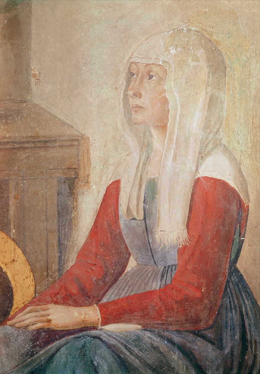 Yksityiskohta naisesta St. Finan kuolemasta, 1482 tekijältä Domenico Ghirlandaio