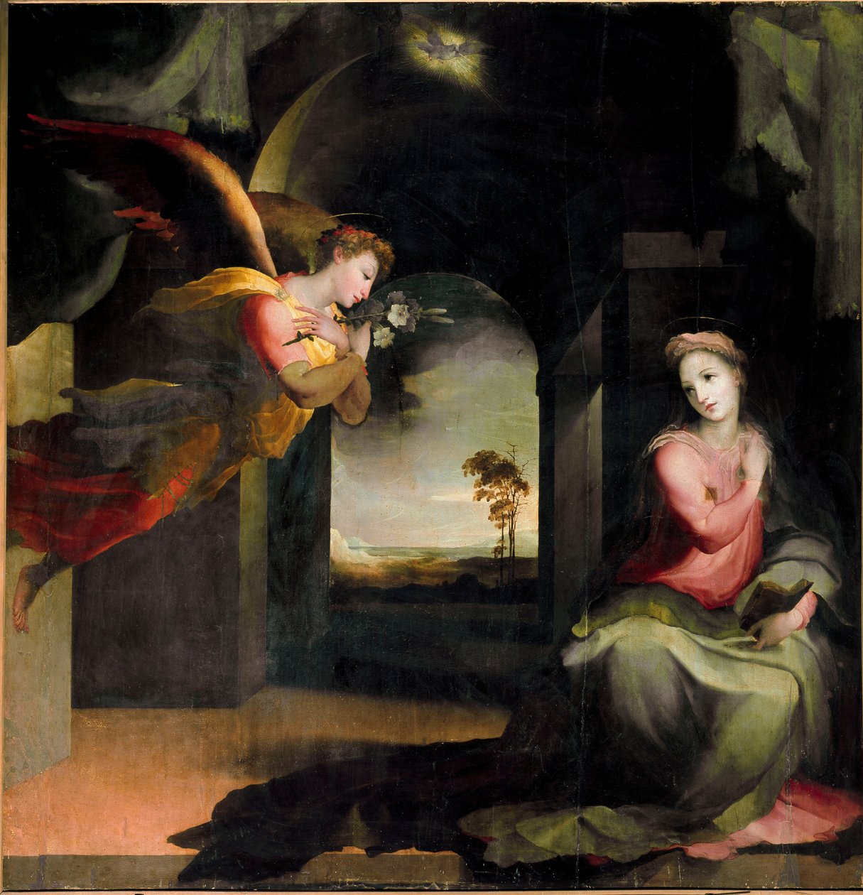 Ilmoitus. Domenico Beccafumin (1486-1551) maalaus tekijältä Domenico Beccafumi