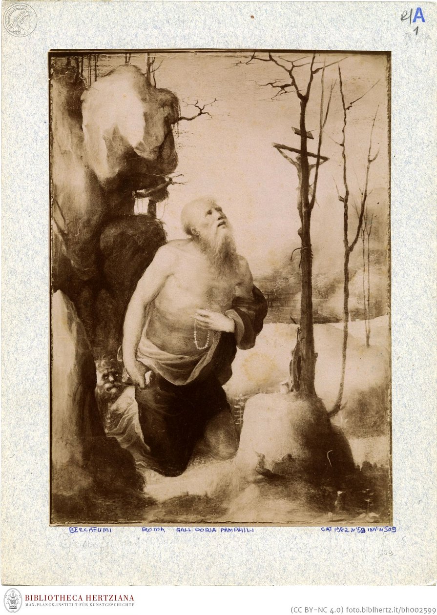 Beccafumi - Katuva Jerome, inventaario nro 166. tekijältä Domenico Beccafumi