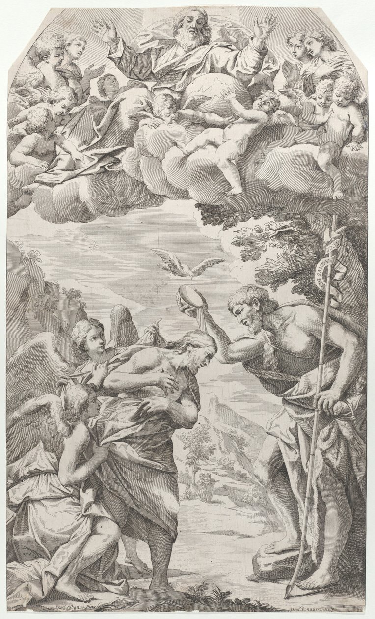 Kristuksen kaste, 1670-1731. tekijältä Domenico Bonavera