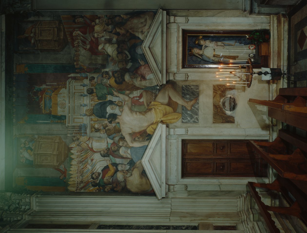 Pyhän Antoninuksen hautajaiset, 1589 tekijältä Domenico Cresti