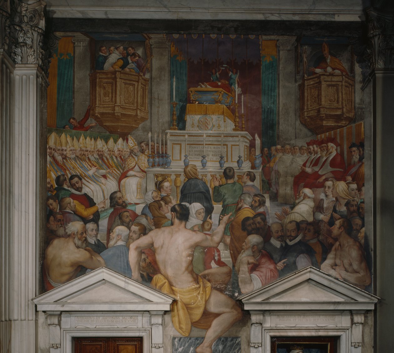 Pyhän Antoninuksen hautajaiset, 1589 tekijältä Domenico Cresti