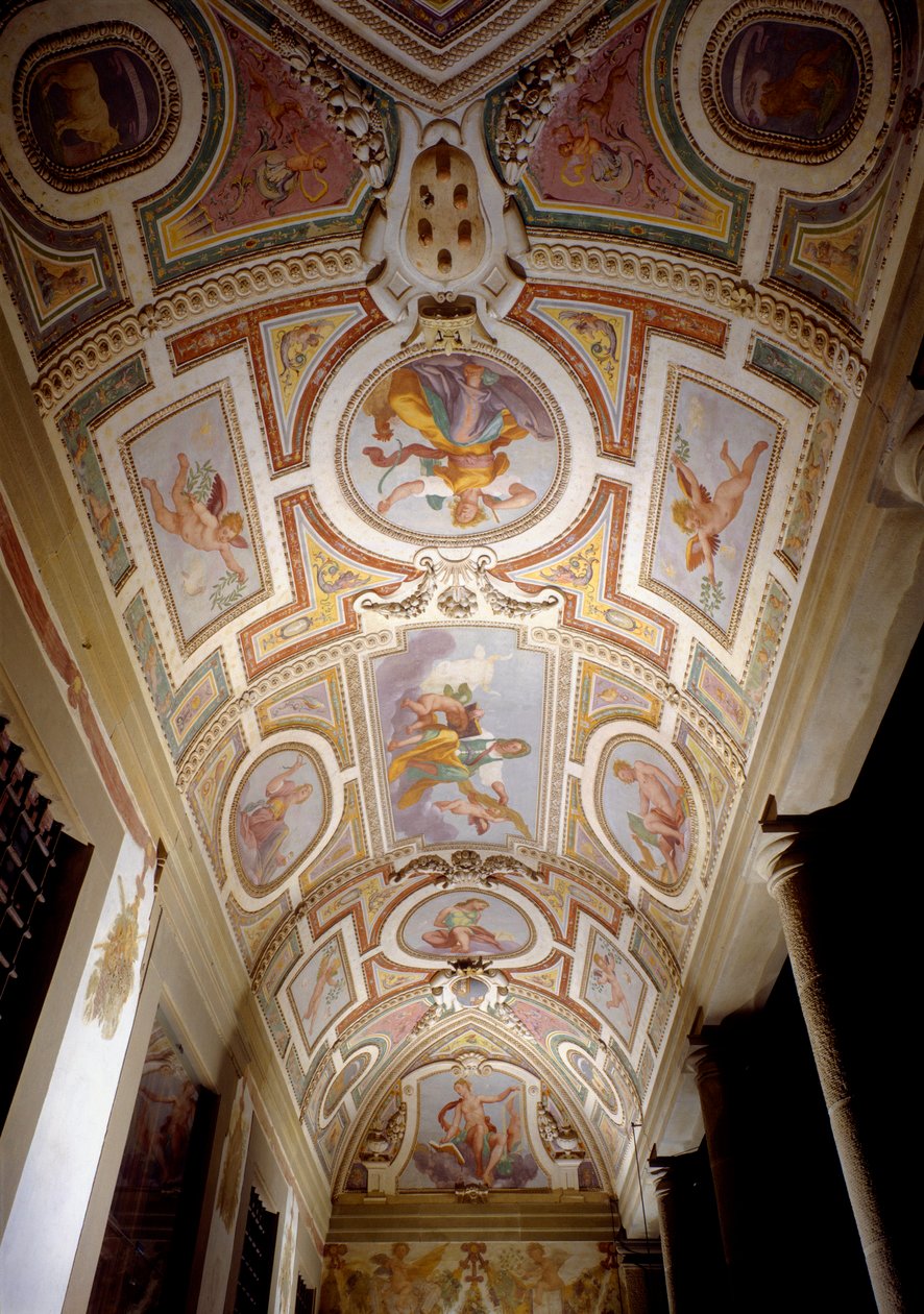 Fresko Villa Medicean loggian katosta, nimeltään Ferdinanda, 1596-1600 (valokuva) tekijältä Domenico Cresti Passignano