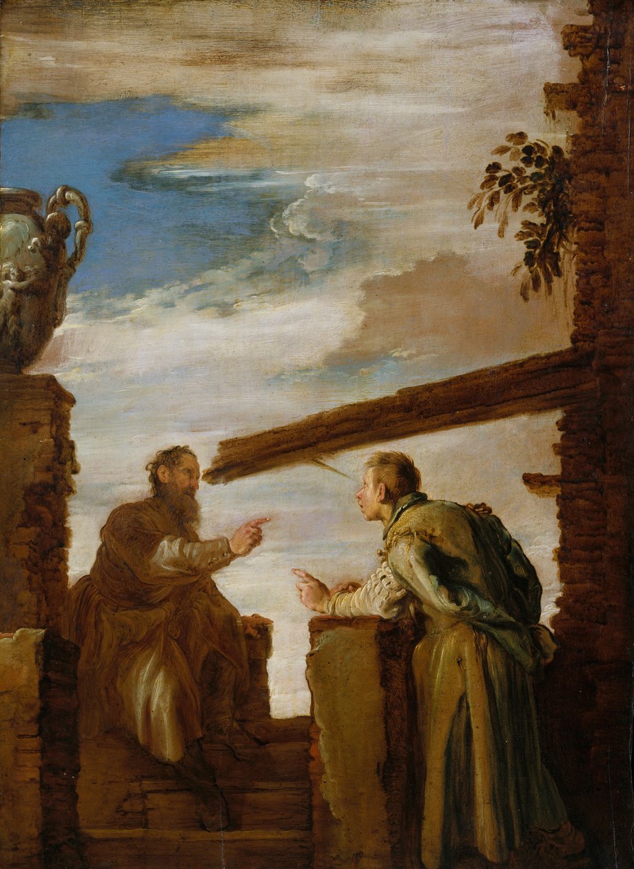 Vertaus Mote ja Beam, n. 1619. tekijältä Domenico Fetti or Feti