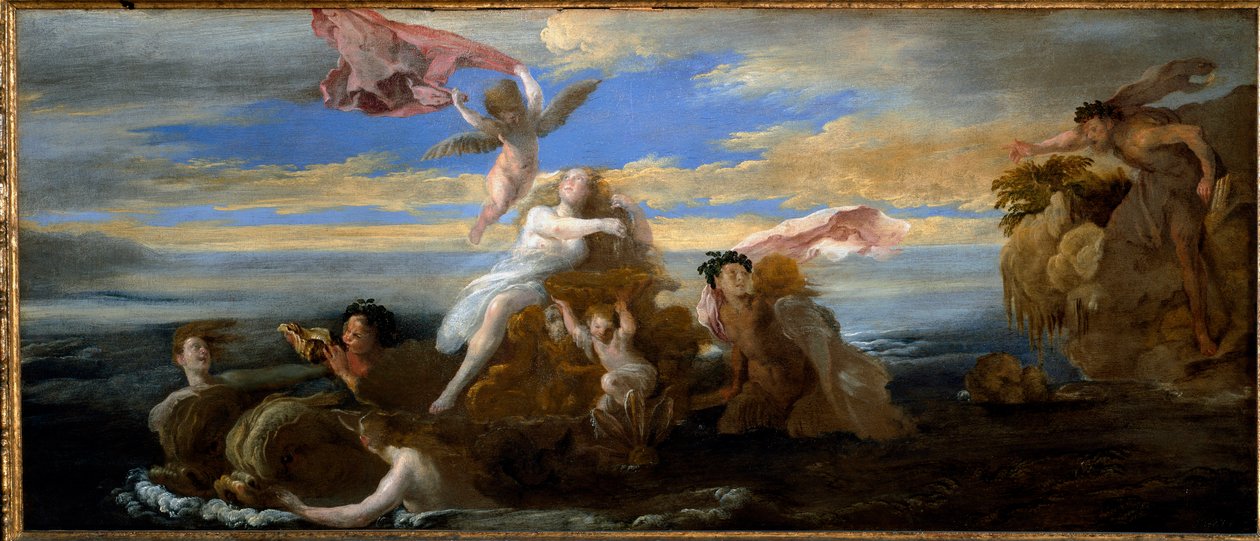 Galateen ja polyfeemin rakkaus (maalaus tekijältä Domenico Fetti or Feti