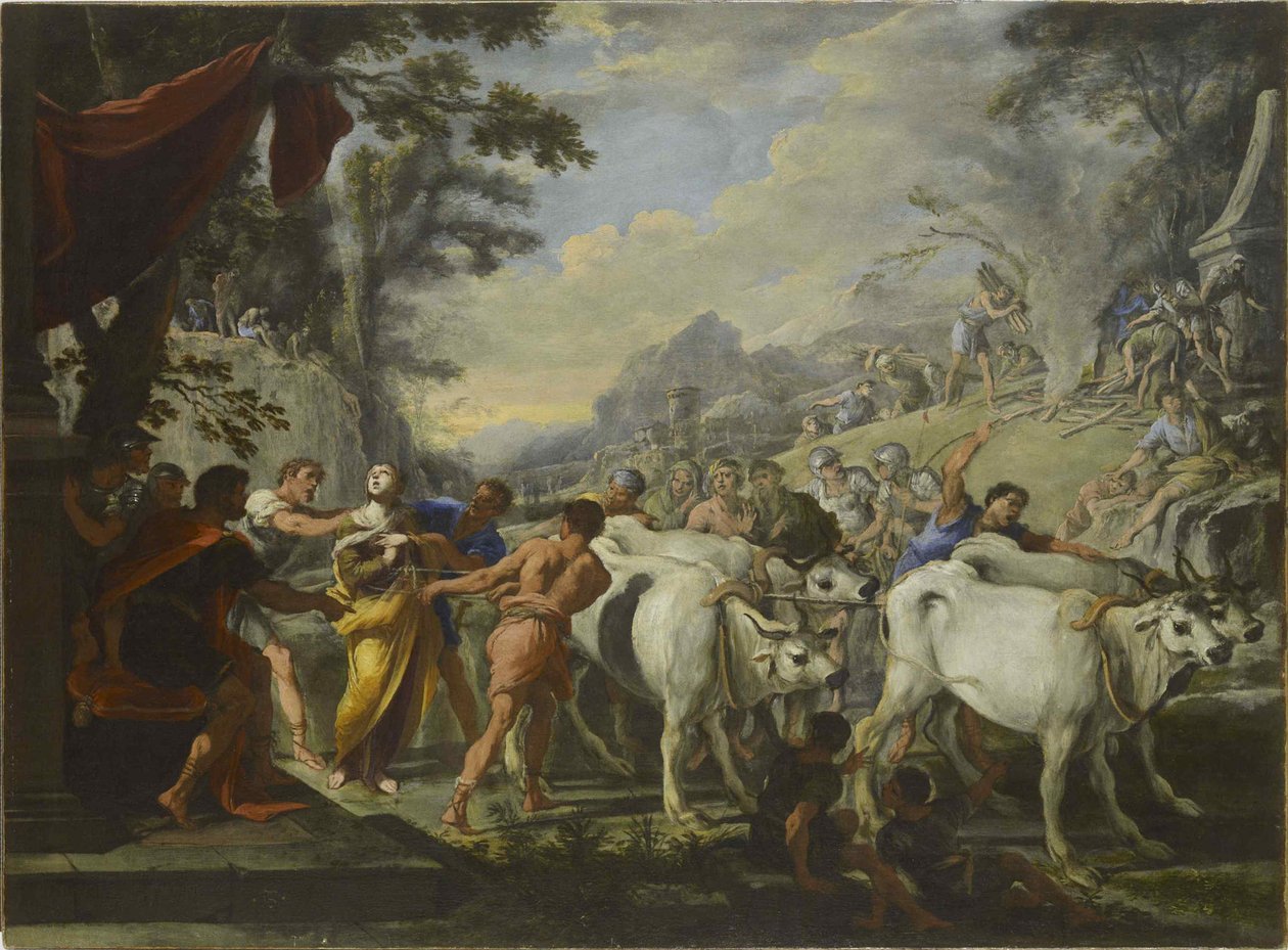 Pyhän Lucian marttyyrikuolema, 1640-1650. tekijältä Domenico Gargiulo