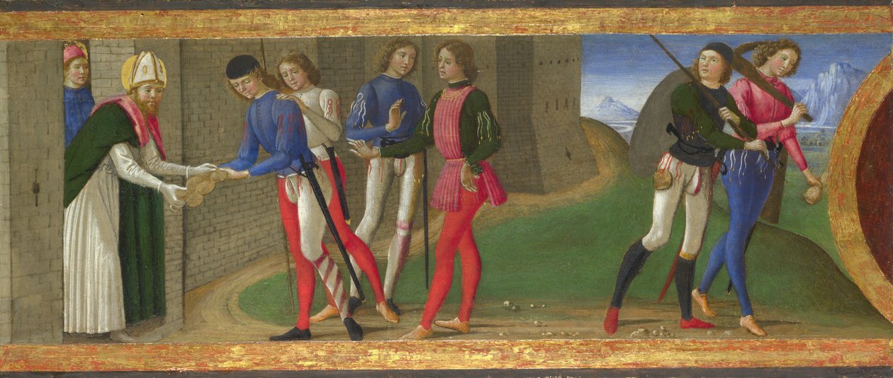 Legenda Volterran pyhimyksistä Justuksesta ja Clementistä tekijältä Domenico Ghirlandaio