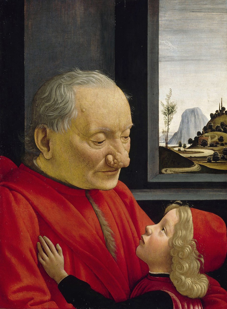 Vanha mies ja hänen pojanpoikansa, 1488 tekijältä Domenico Ghirlandaio