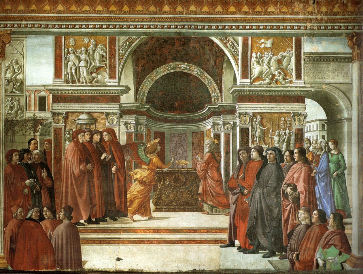 Enkelin ilmestyminen Sakariakselle tekijältä Domenico Ghirlandaio