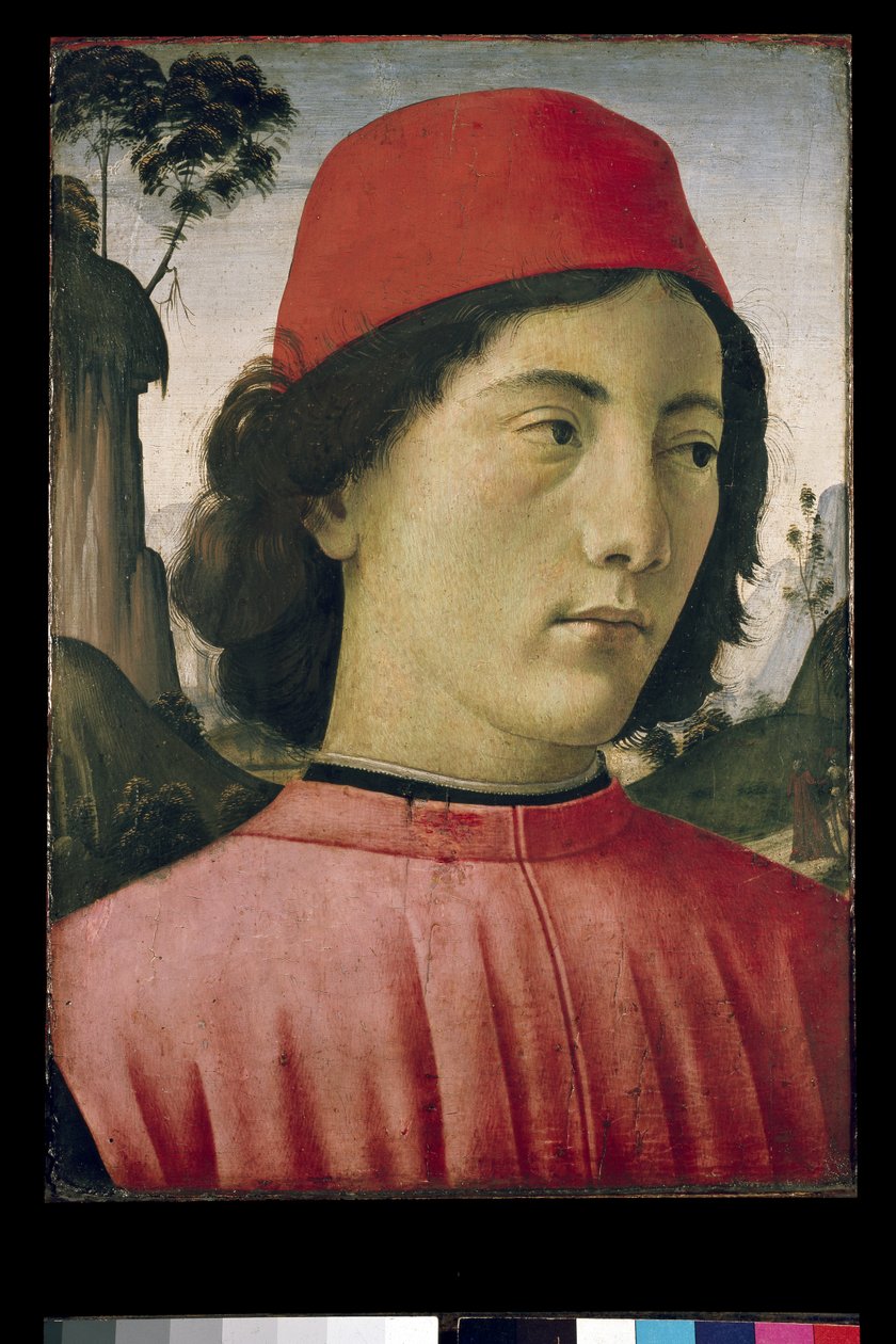 Nuoren miehen muotokuva, 1400-luku tekijältä Domenico Ghirlandaio